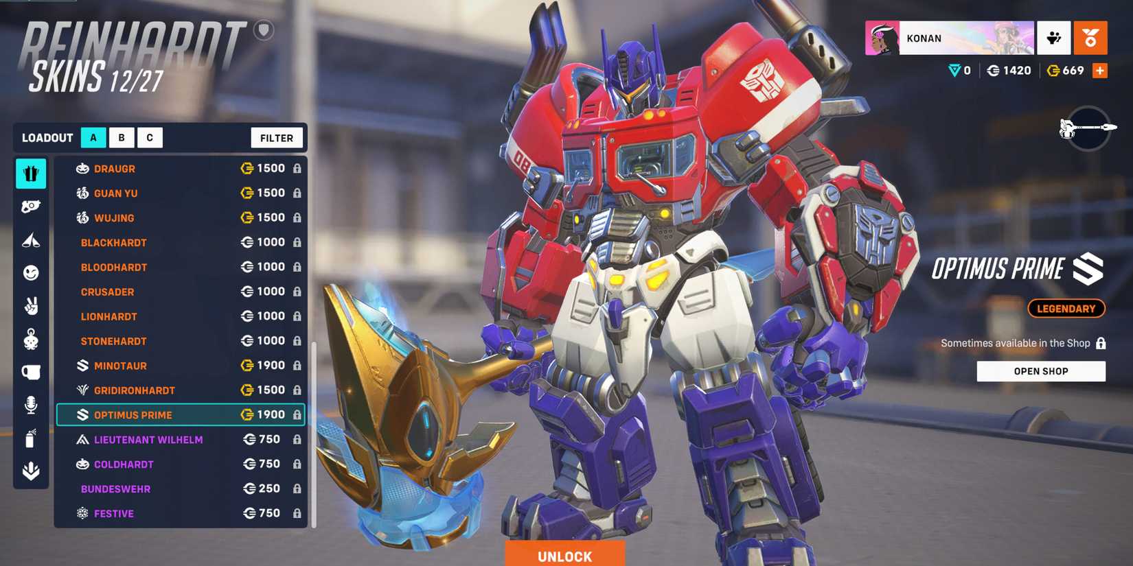 optimus prime reinhardt