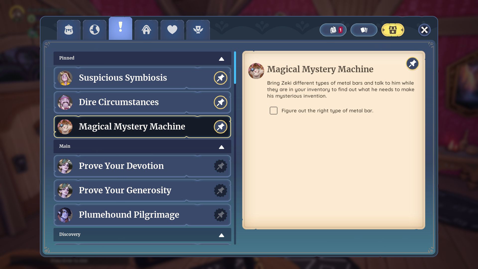 Image of the Magical Mystery Machine quest in Palia