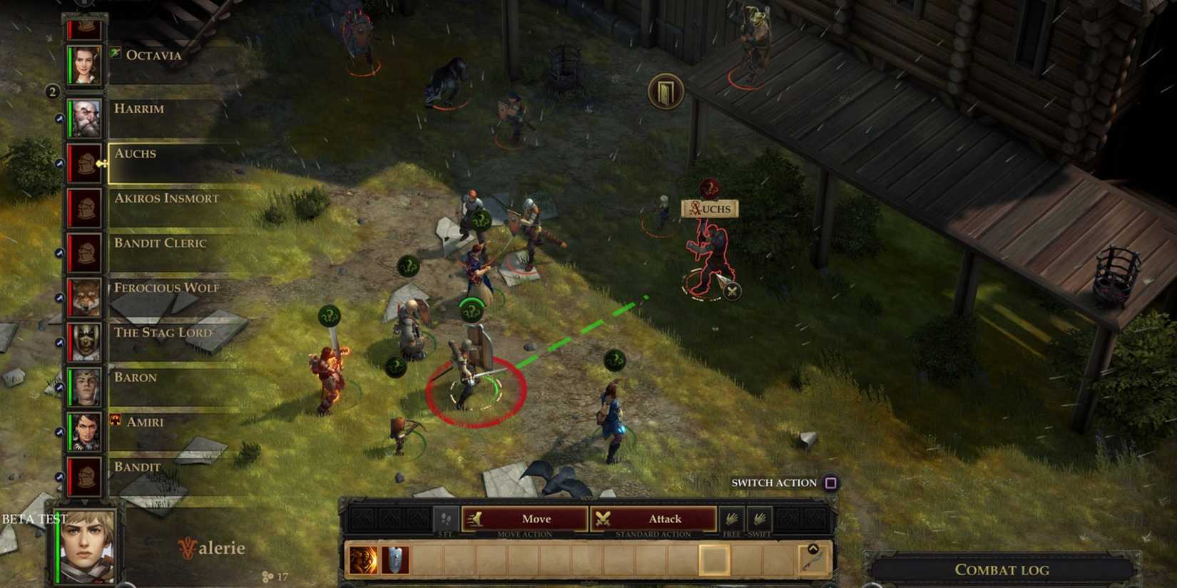 The party fighting enemies in Pathfinder Kingmaker