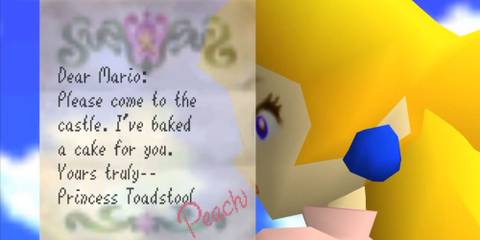 Peach's letter to Mario.