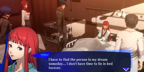 Persona 3 Reload P3R January 21 chidori yoshino wake up hospital junpei makoto mitsuru