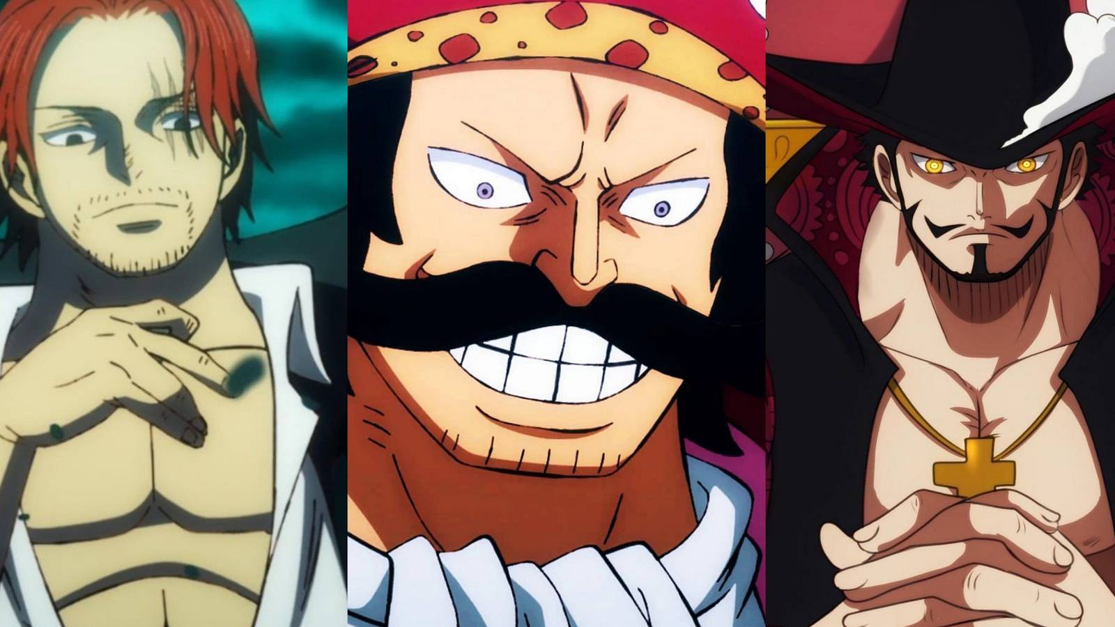 Featured One Piece: Characters Who Need A Novel Adaptation Roger Mihawk Shanks