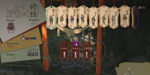 Kunitsu-Gami: Path of the Goddess How To Complete Repairs