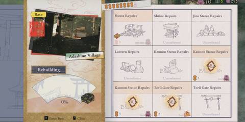 Kunitsu-Gami: Path of the Goddess - Finish Base Repairs