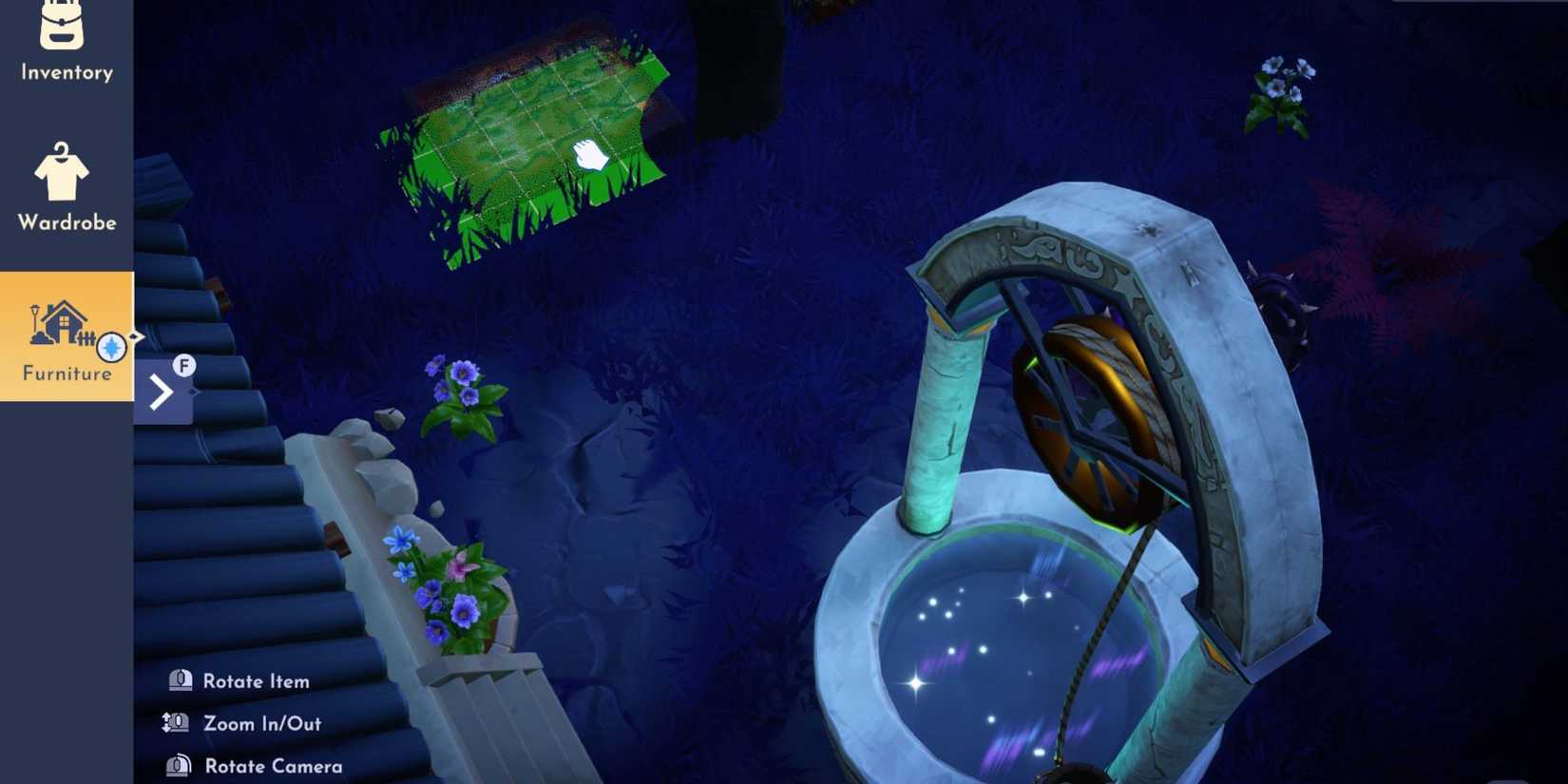 placing tiny furniture set in forgotten lands ddv