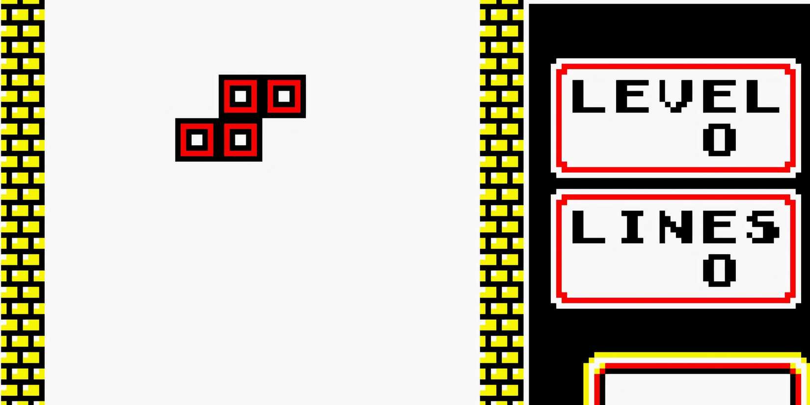 Playing a round in Tetris (Game Boy)