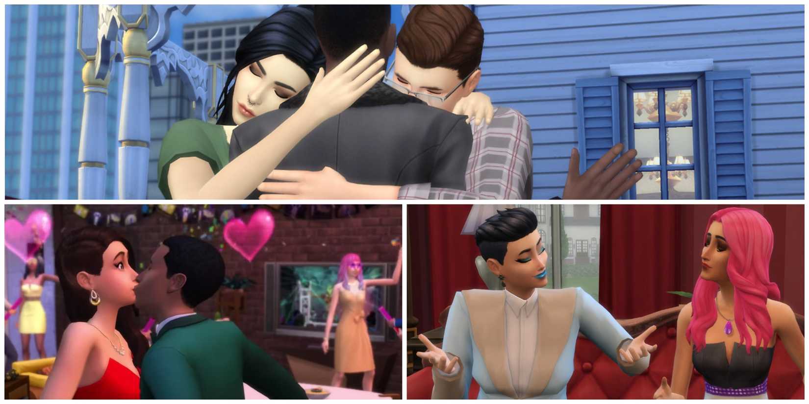 Polyamorous Dating and Happy Relationships Before The Lovestruck Expansion Pack in The Sims 4