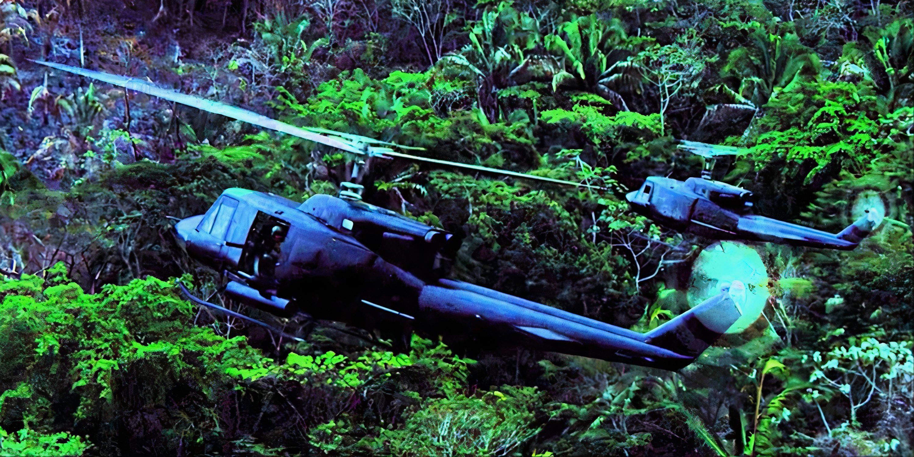 Choppers over the jungle in Predator 1987