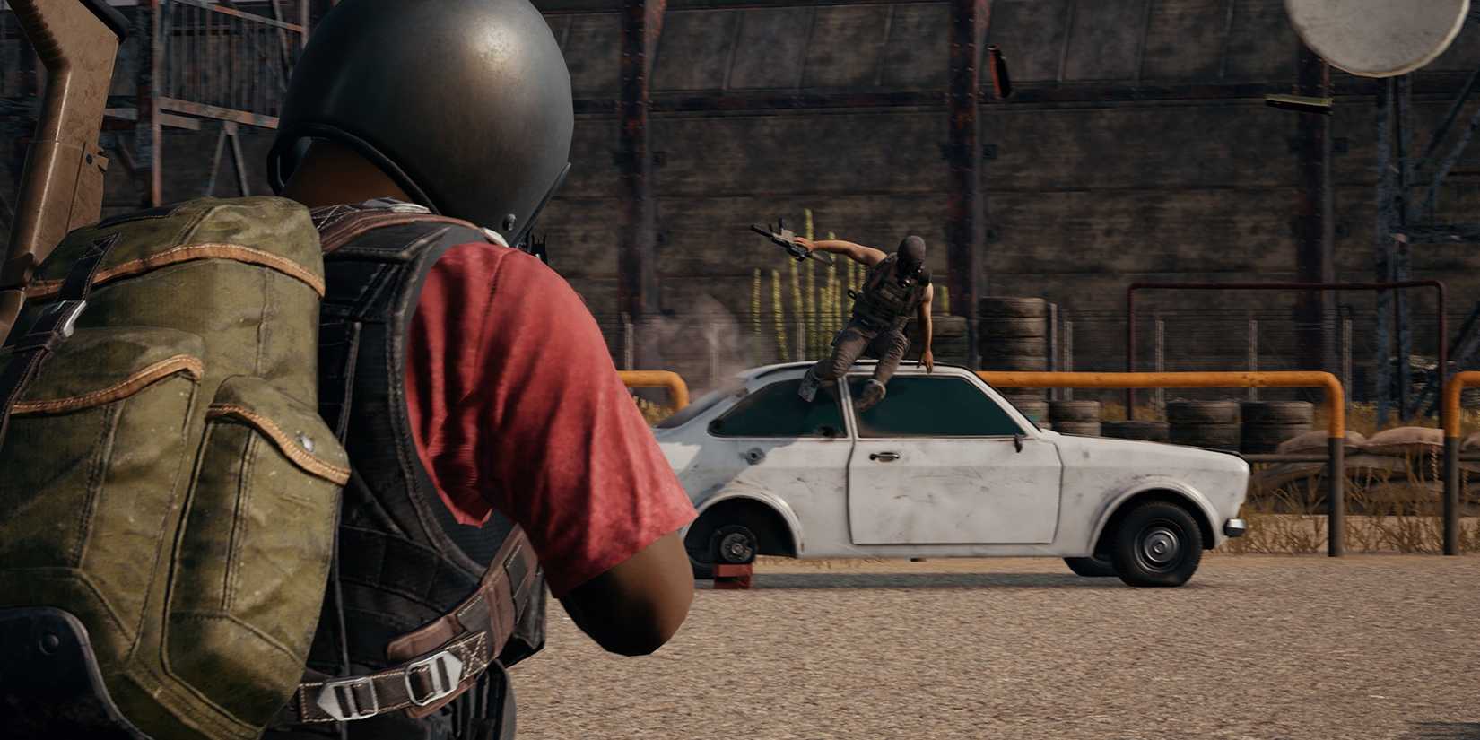 Player firing at car 