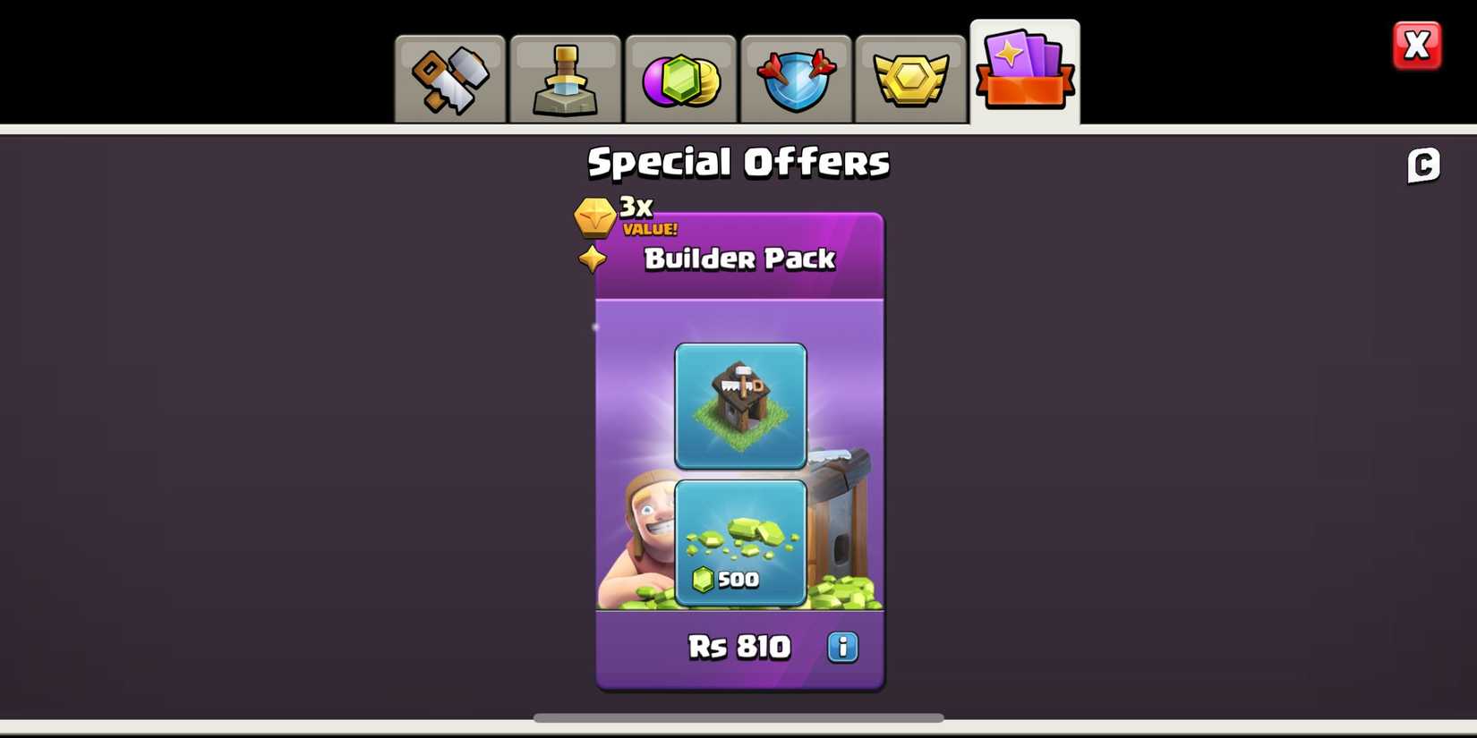 purchasing gems coc