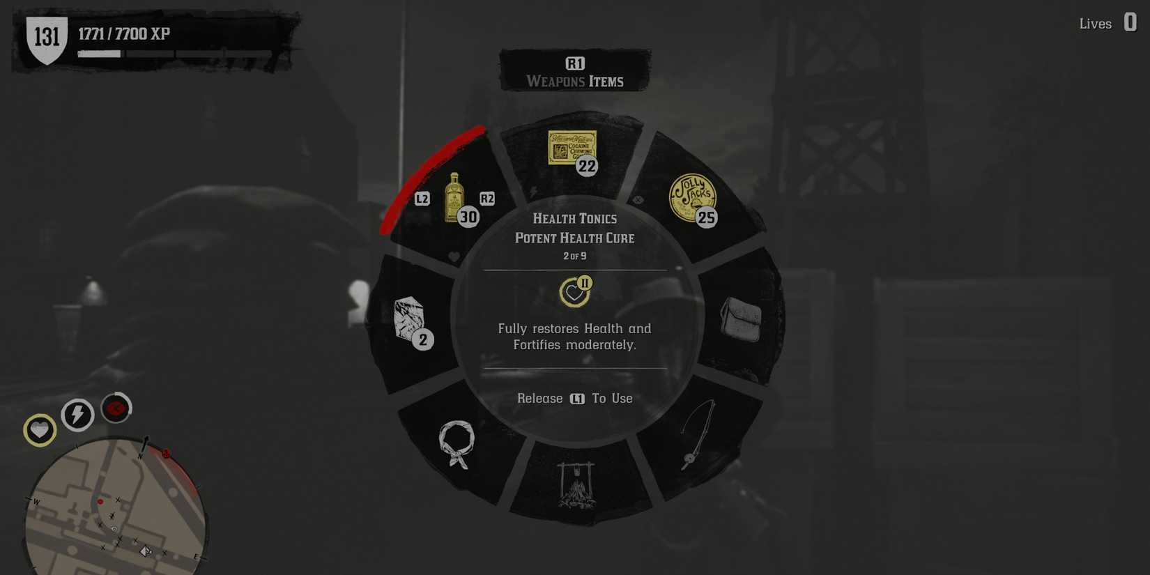health tonic weapon wheel