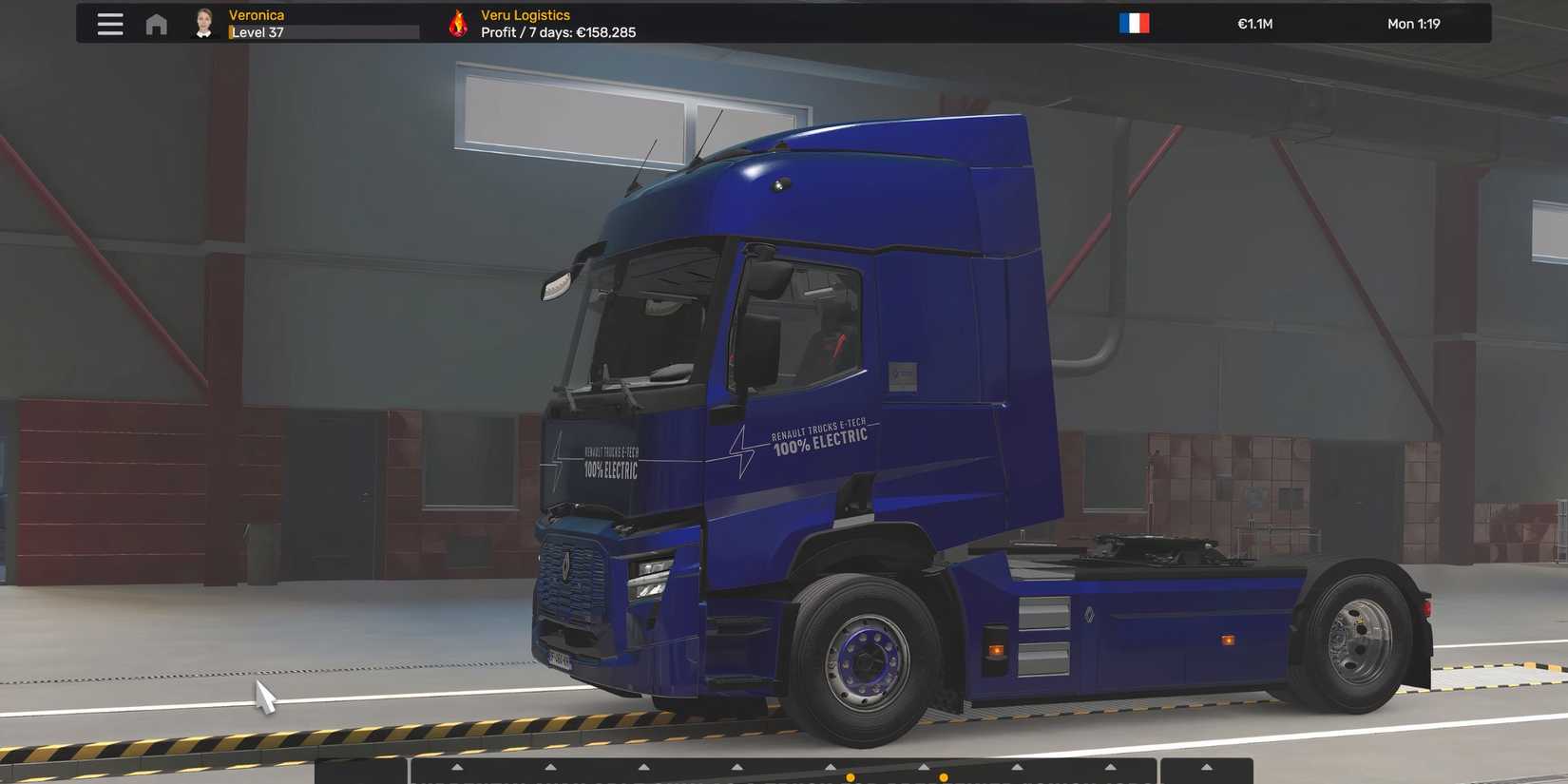 Image of the Renault E-Tech T truck in Euro Truck Simulator 2