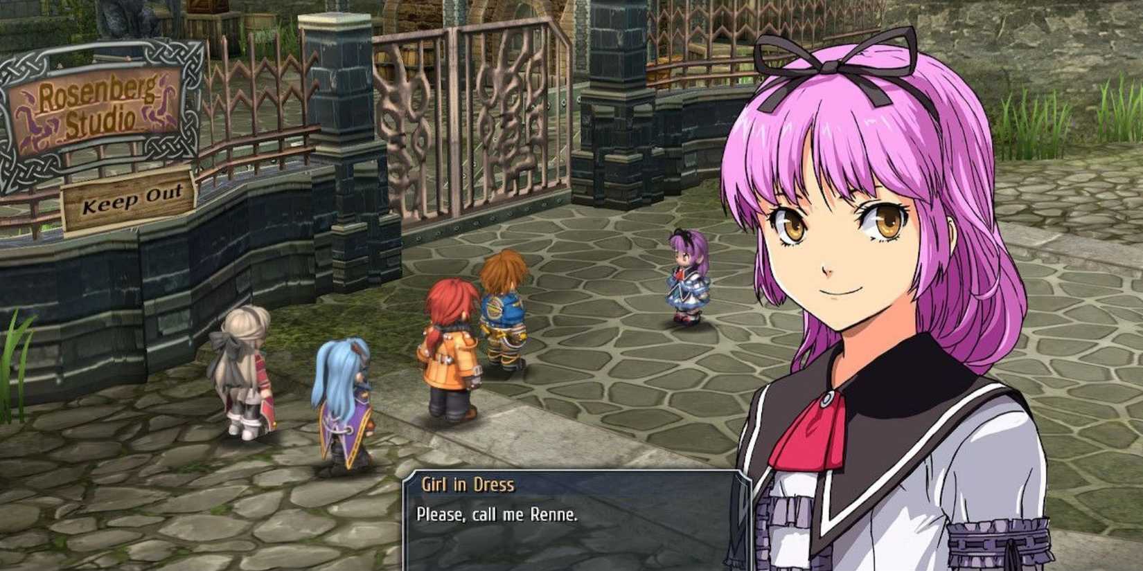 Renne innocently introduces herself in Trails From Zero
