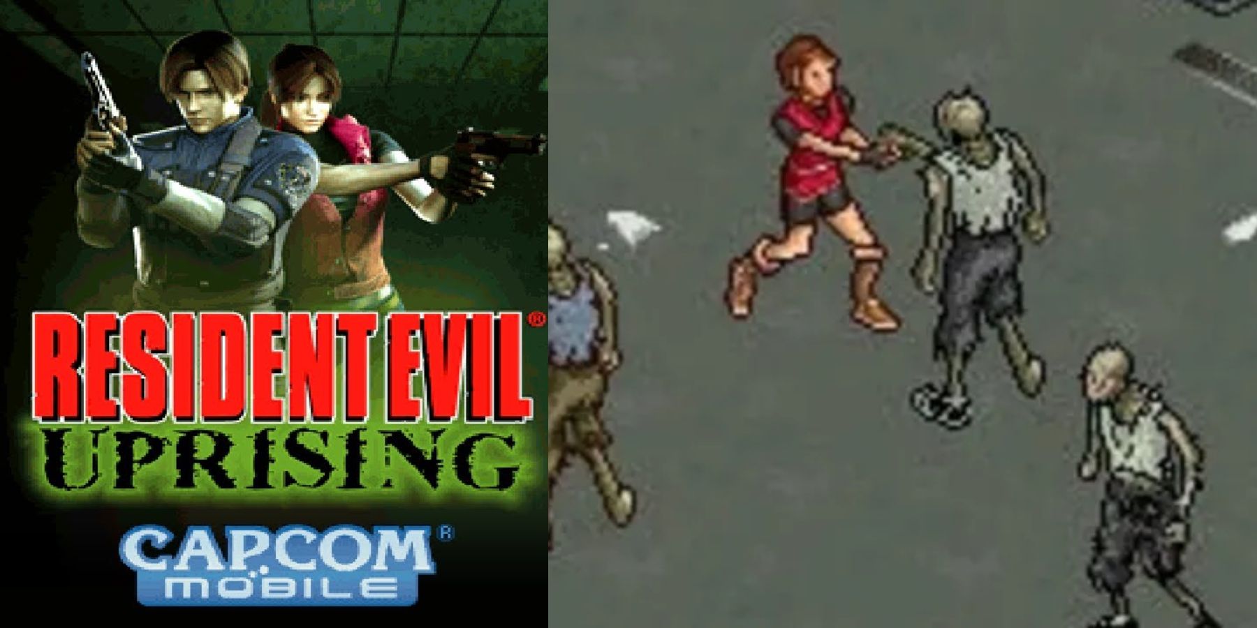 Resident Evil Uprising game title screen and gameplay screenshot