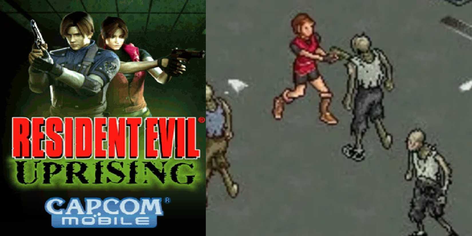 Resident Evil Uprising game title screen and gameplay screenshot