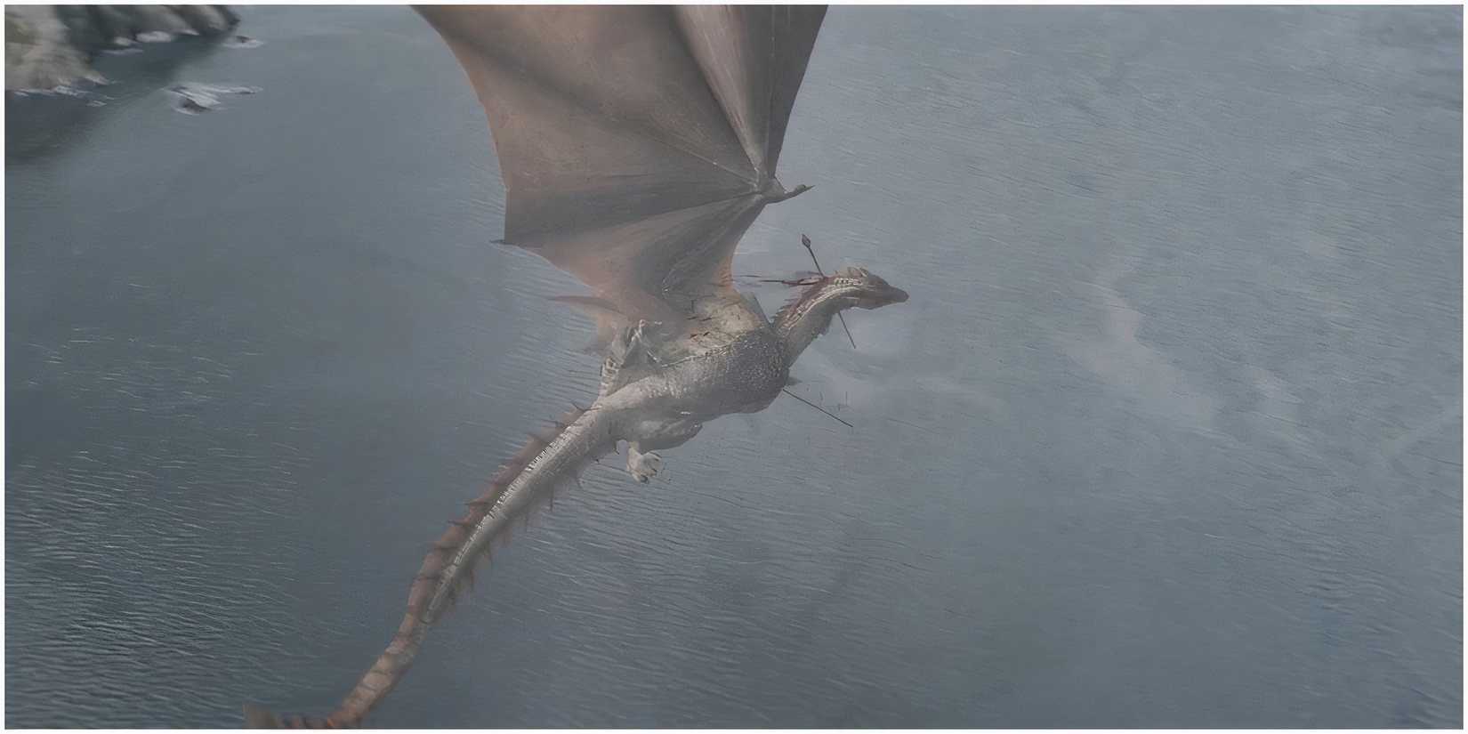 Rhaegal is killed by Scorpion bolts in Game of Thrones.