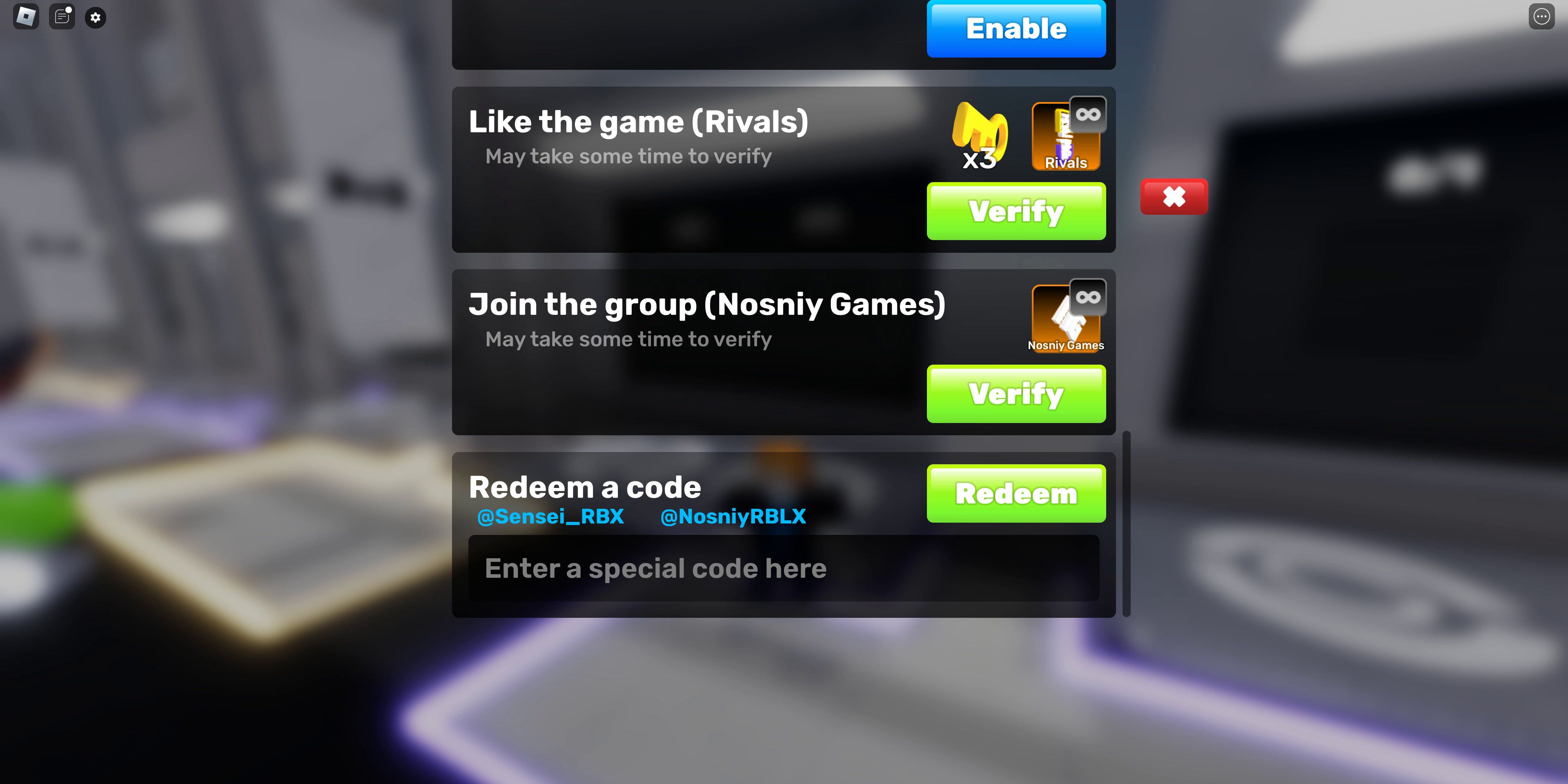 Roblox RIVALS Codes