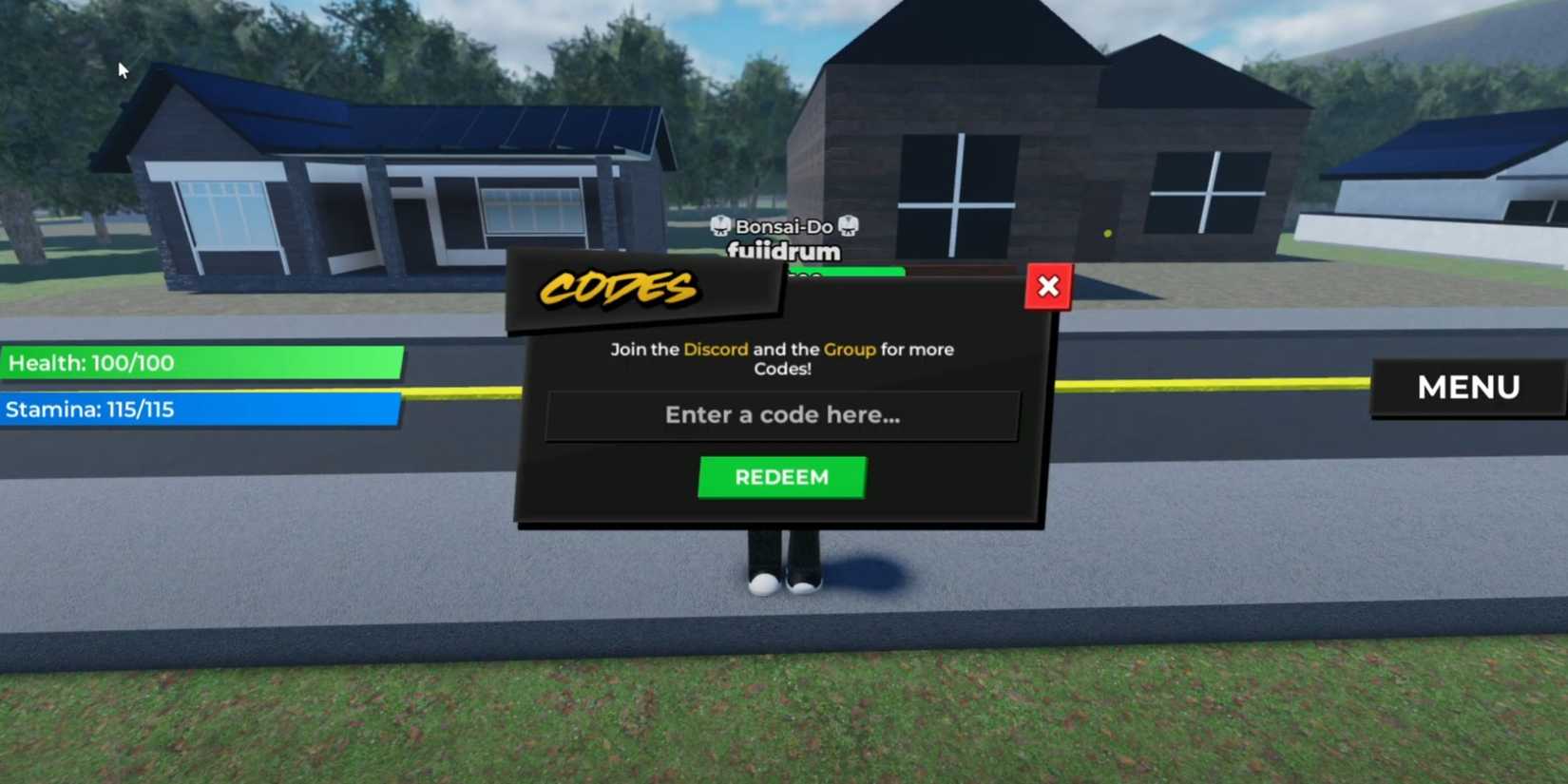 RoKarate the codes tab