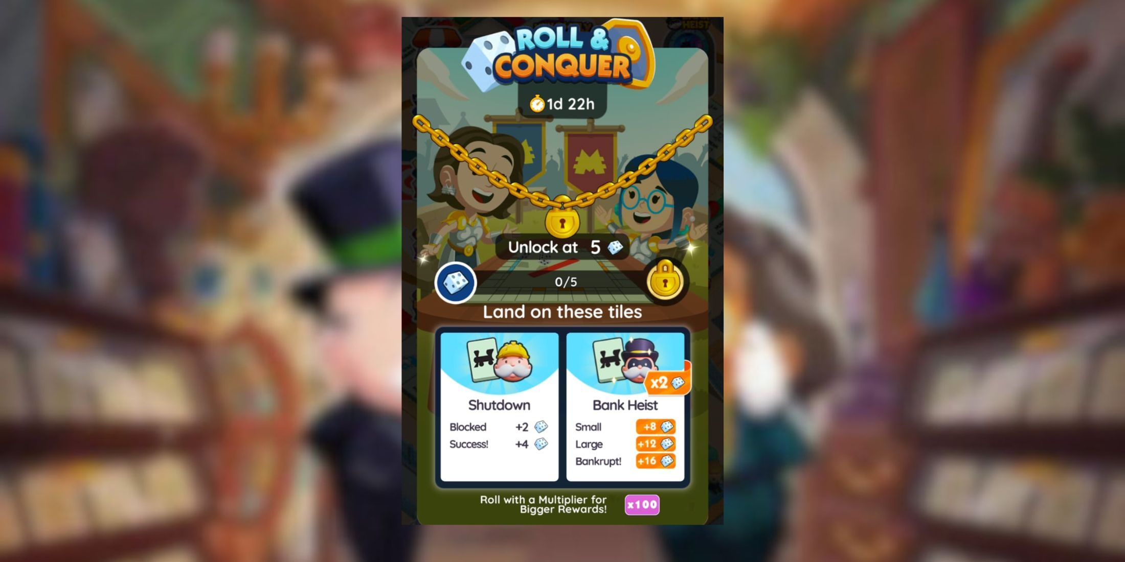 Monopoly go roll and conquer rewards and milestones