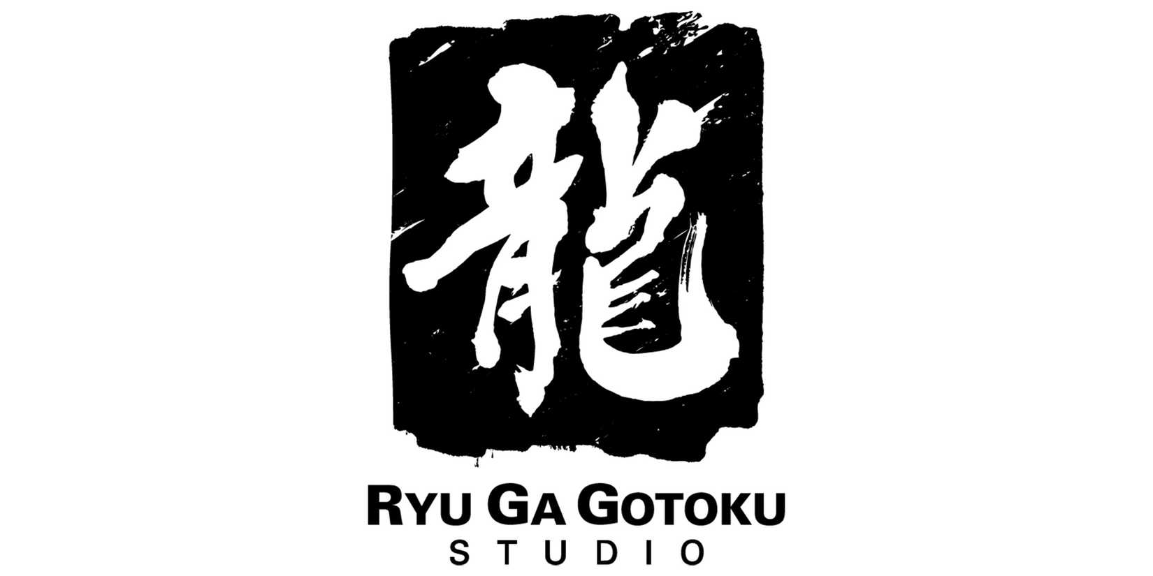 Ryu Ga Gotoku Studio black logo on white background 2x1 aspect ratio