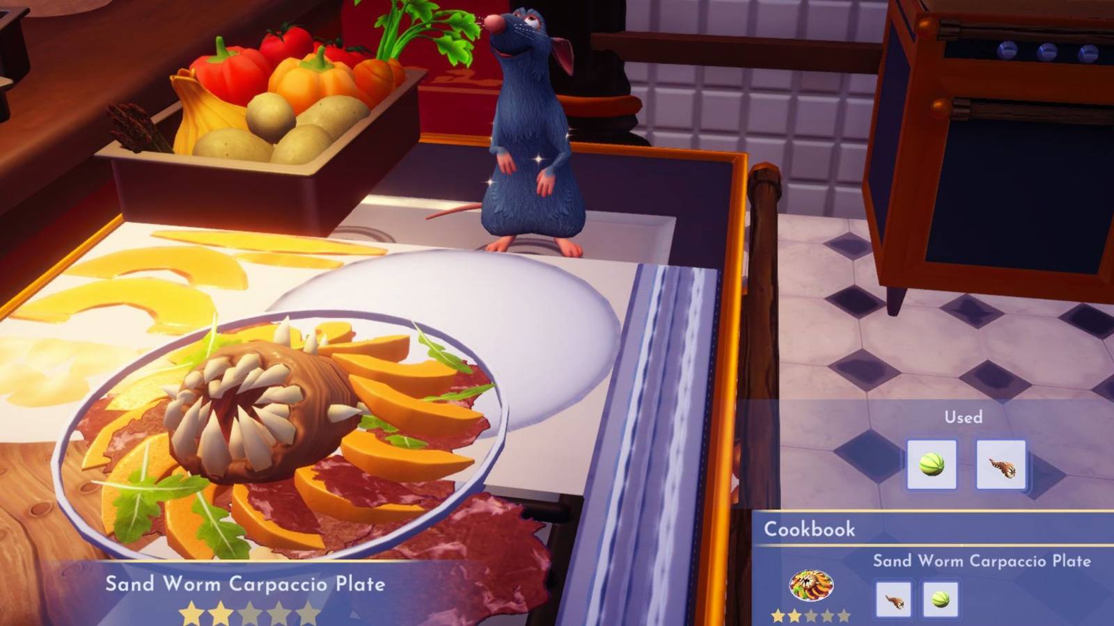 sand worm carpaccio plate recipe ddv