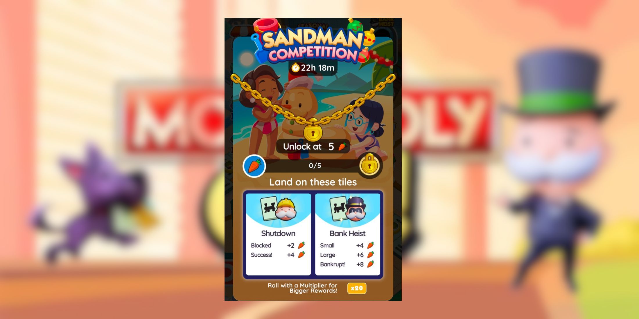 Monopoly GO: награды и этапы конкурса Sandman