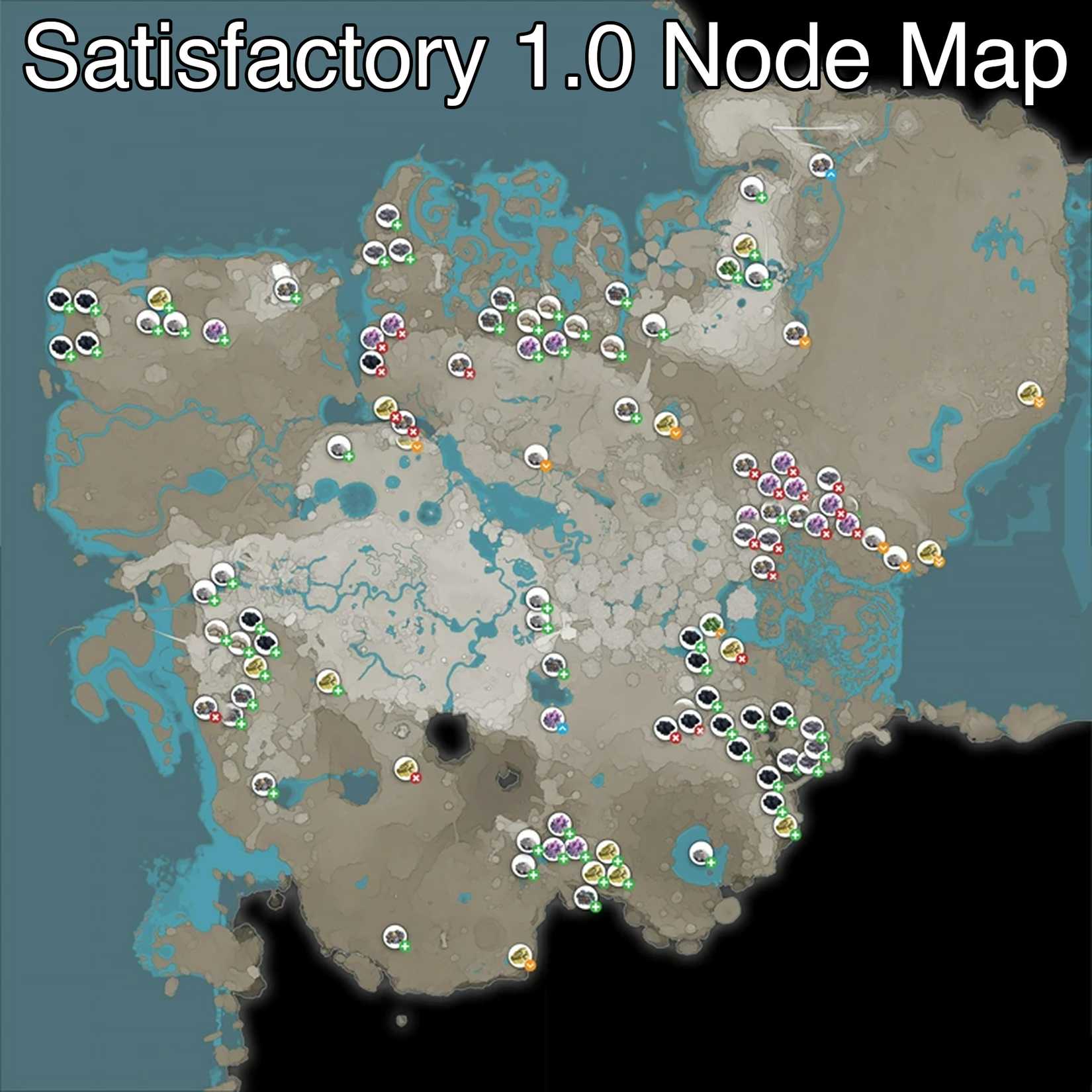 Satisfactory Version 1.0 Resource Node Map