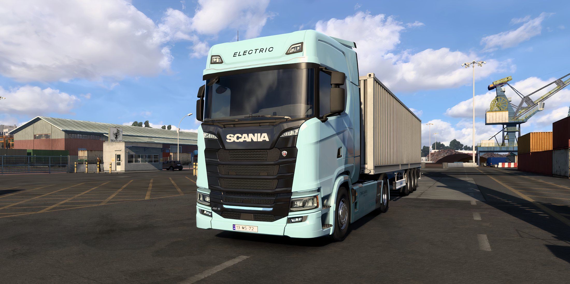 Image of the Scania S Electric truck in Euro Truck Simulator 2