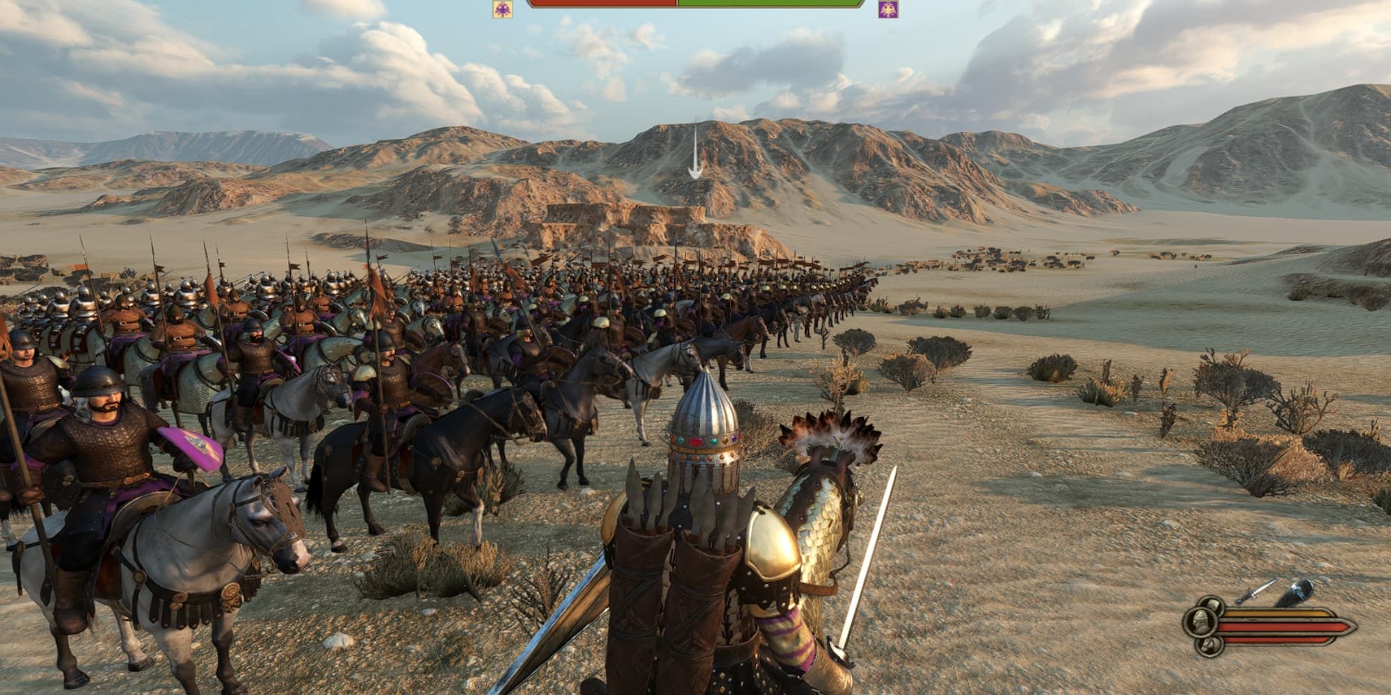 The Player Leading A Mounted Army