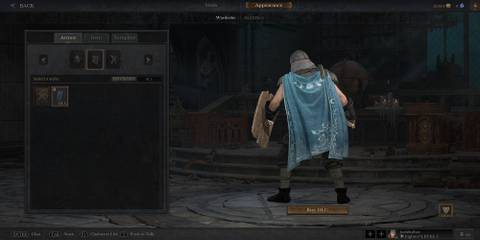 The DLC Cloak On A Character's Back