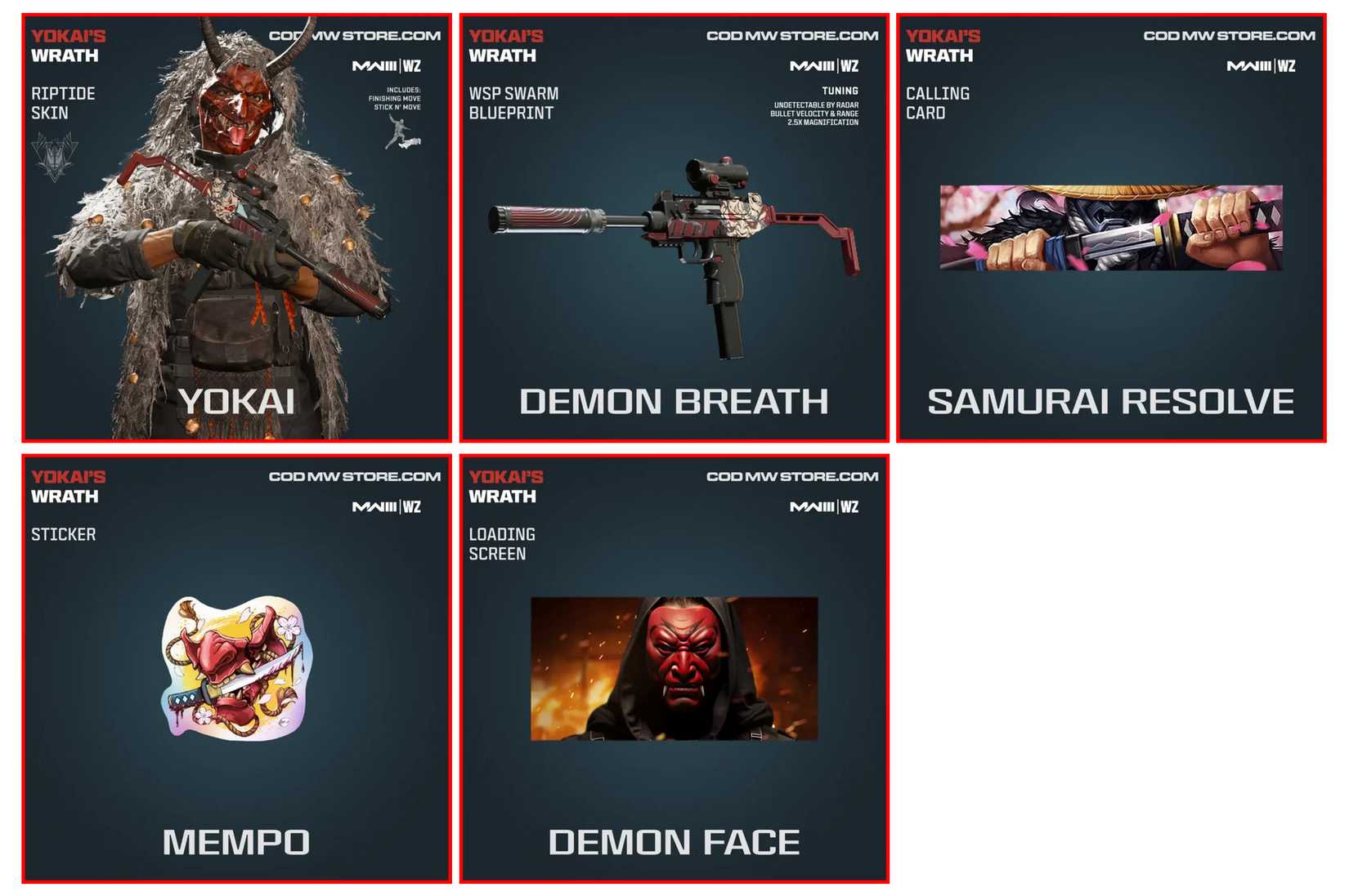 Yokai's Wrath bundle in call of duty modern warfare 3