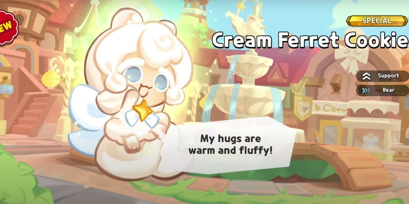 An image of Cream Ferret Cookie from Cookie Run Kingdom