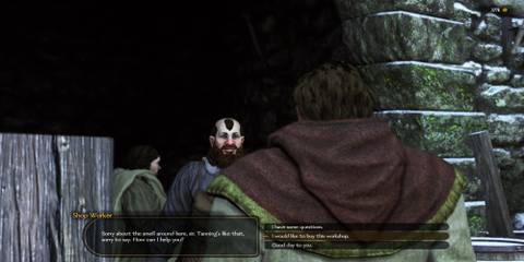 The Player Buying A Workshop From A Worker