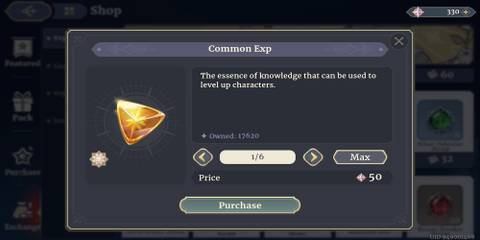 The Player Purchasing Common XP From The Shop