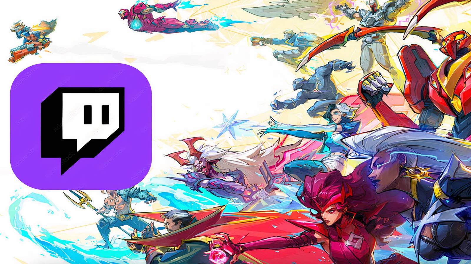 Marvel Rivals and Twich Logo