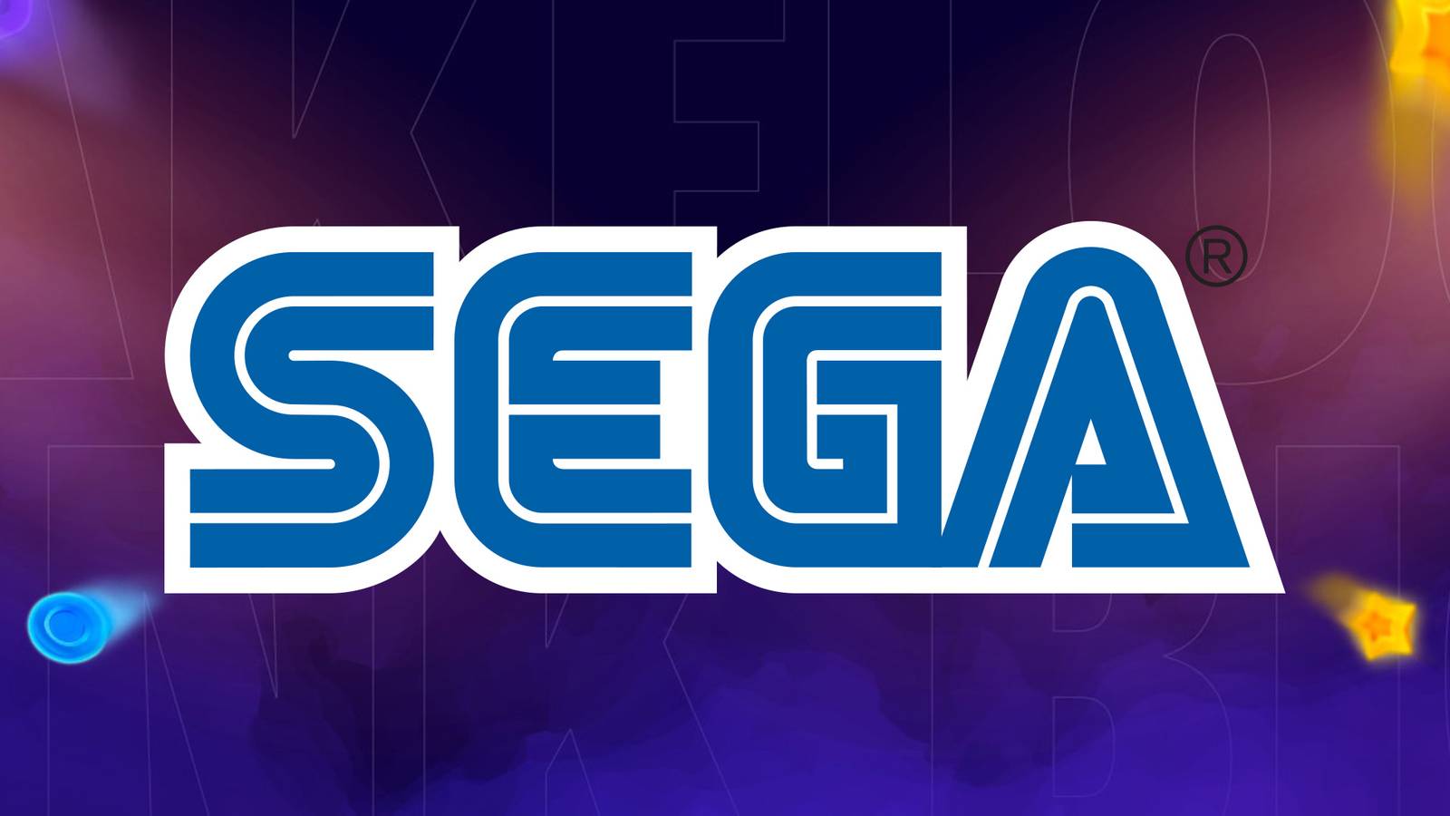 Sega logo on Stakelogic purple background