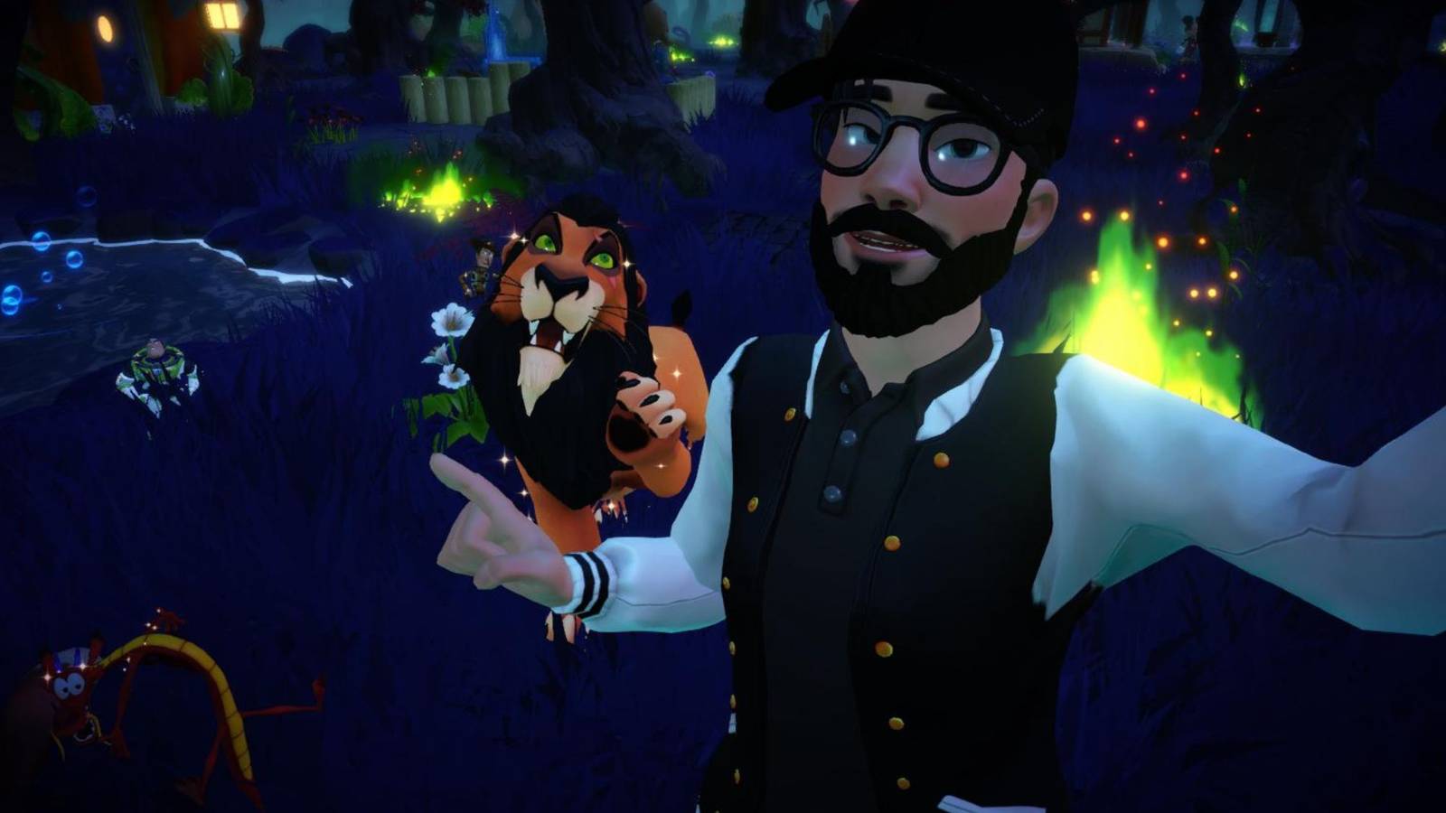 selfie with scar, woody, and mushu ddv 