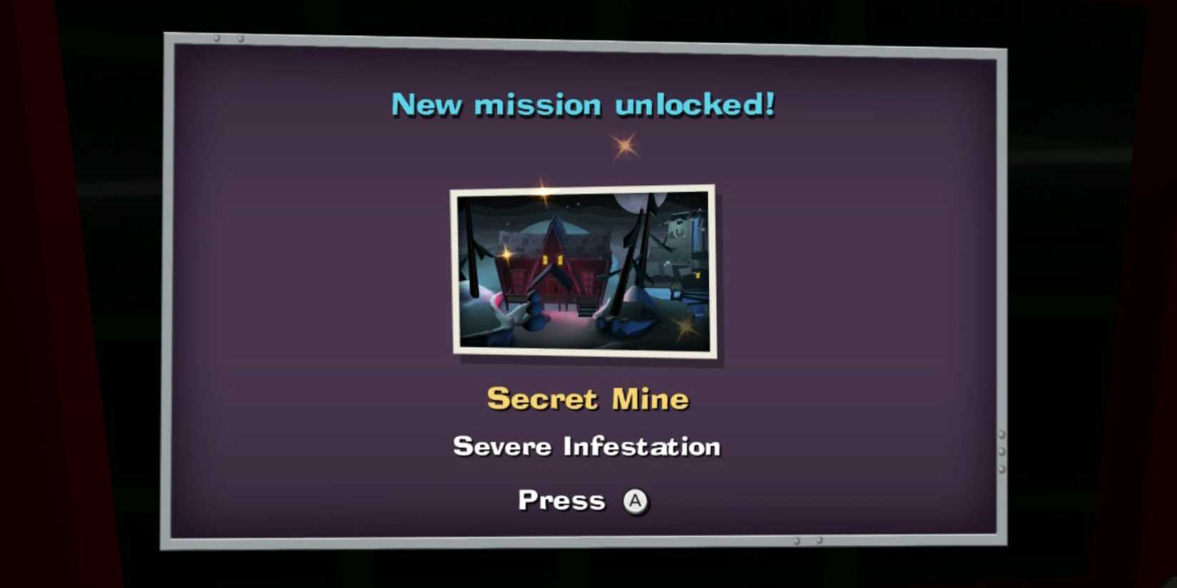 secret mine bonus mission unlocked screen