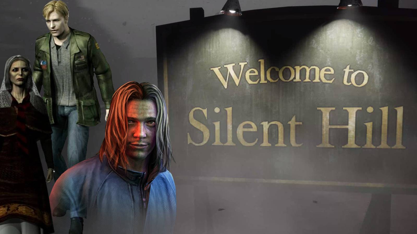 Silent Hill: X Most Selfish Characters image with town sign, James, Walter, and Dahlia