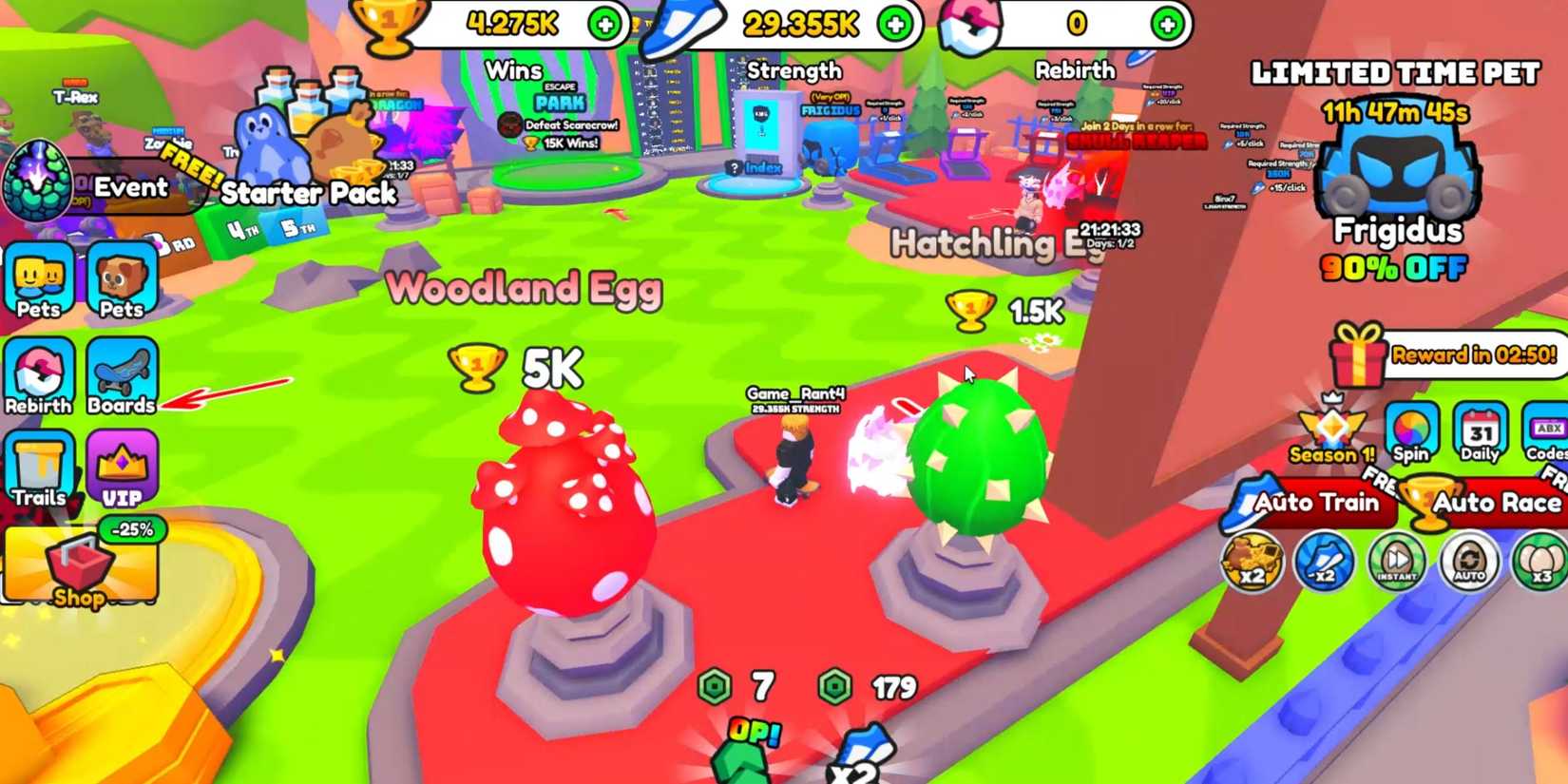 Skateboard Race Simulator player