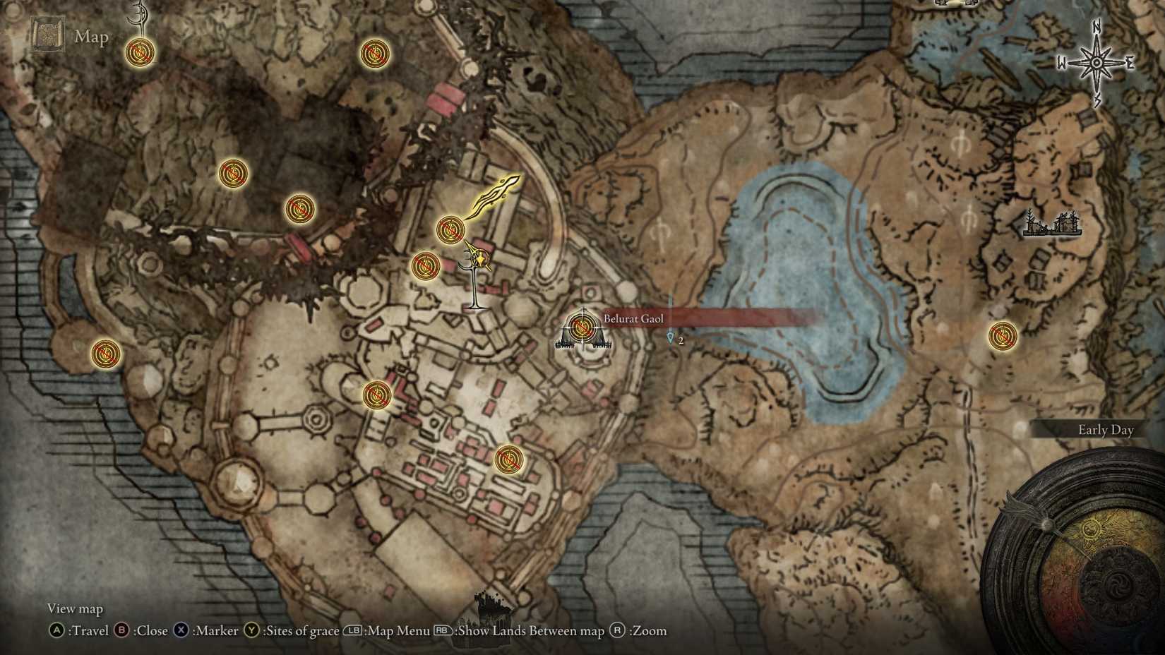 Belurat Gaol on the Shadow of the Erdtree map