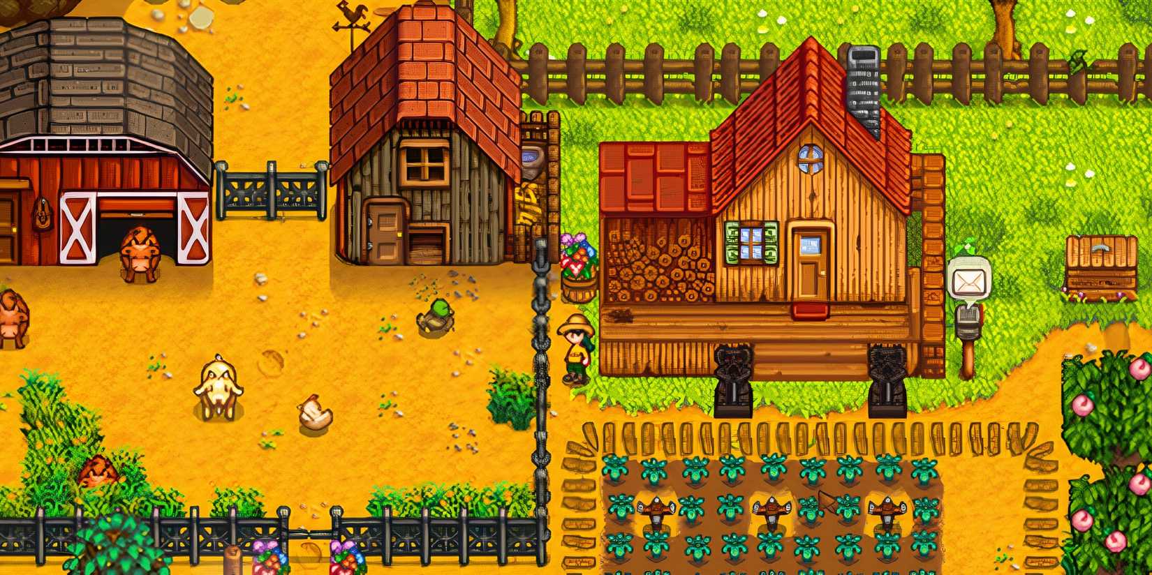 Stardew Valley farm and crops