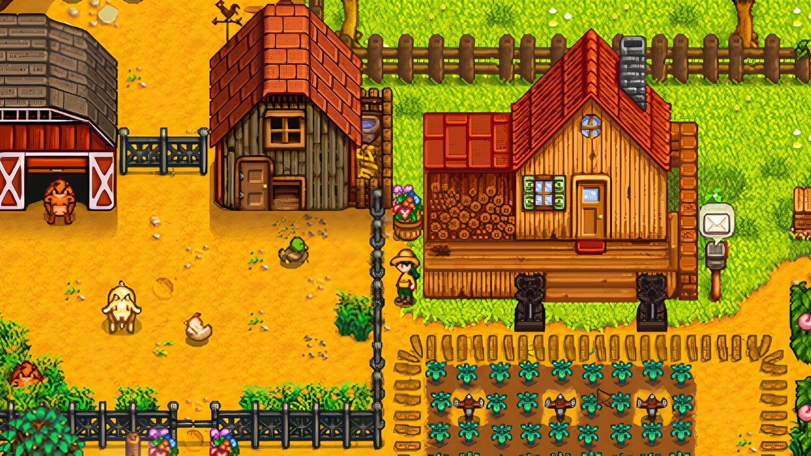 Stardew Valley farm and crops