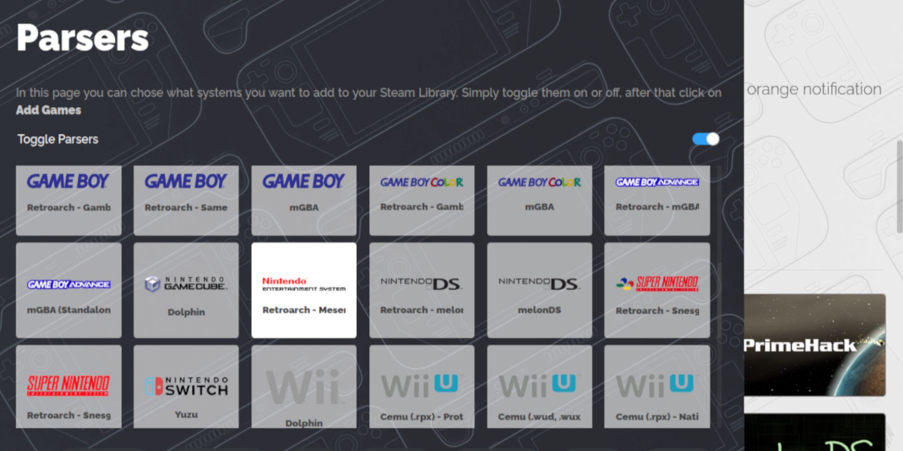 Steam Deck adding NES Games to the Steam library