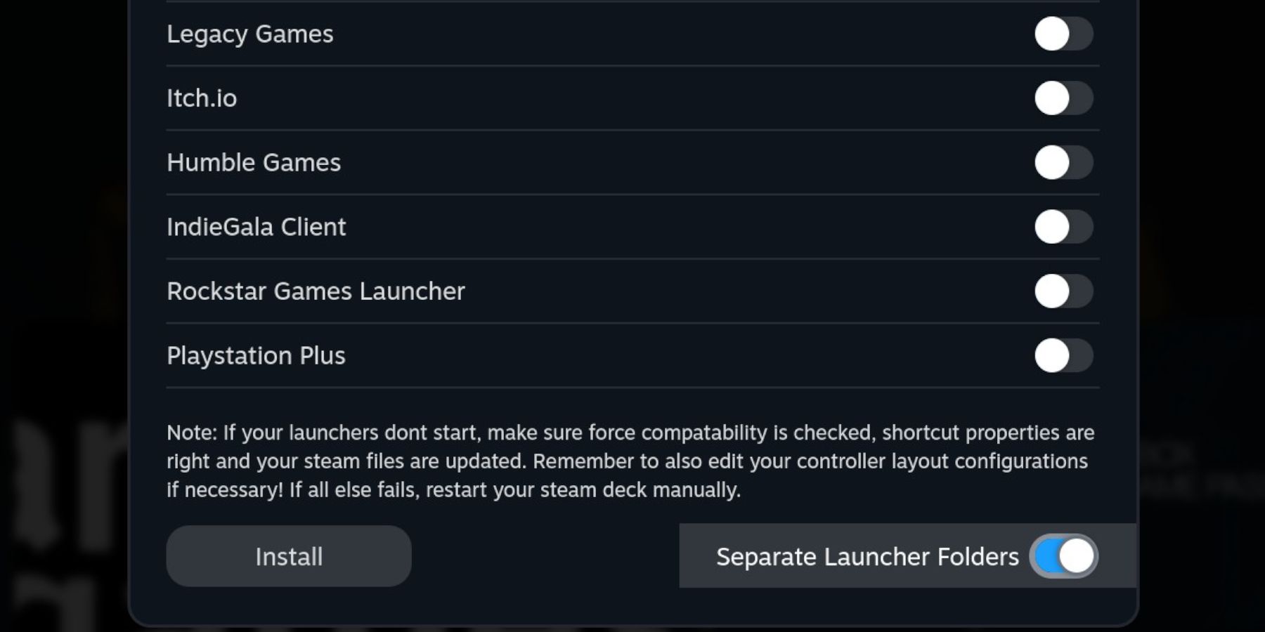 Как установить GOG Galaxy Launcher на Steam Deck