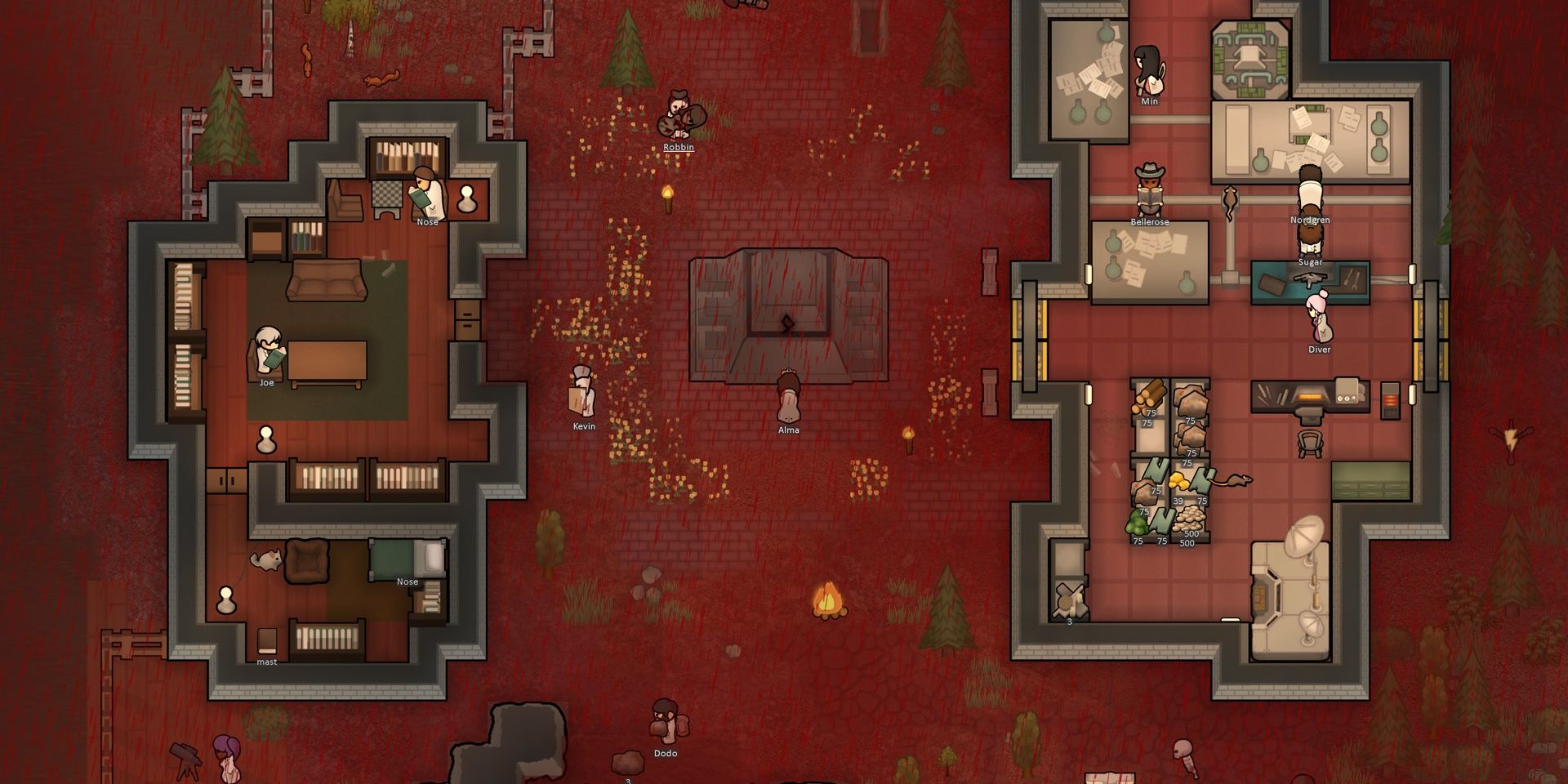 storage blood rain in Rimworld