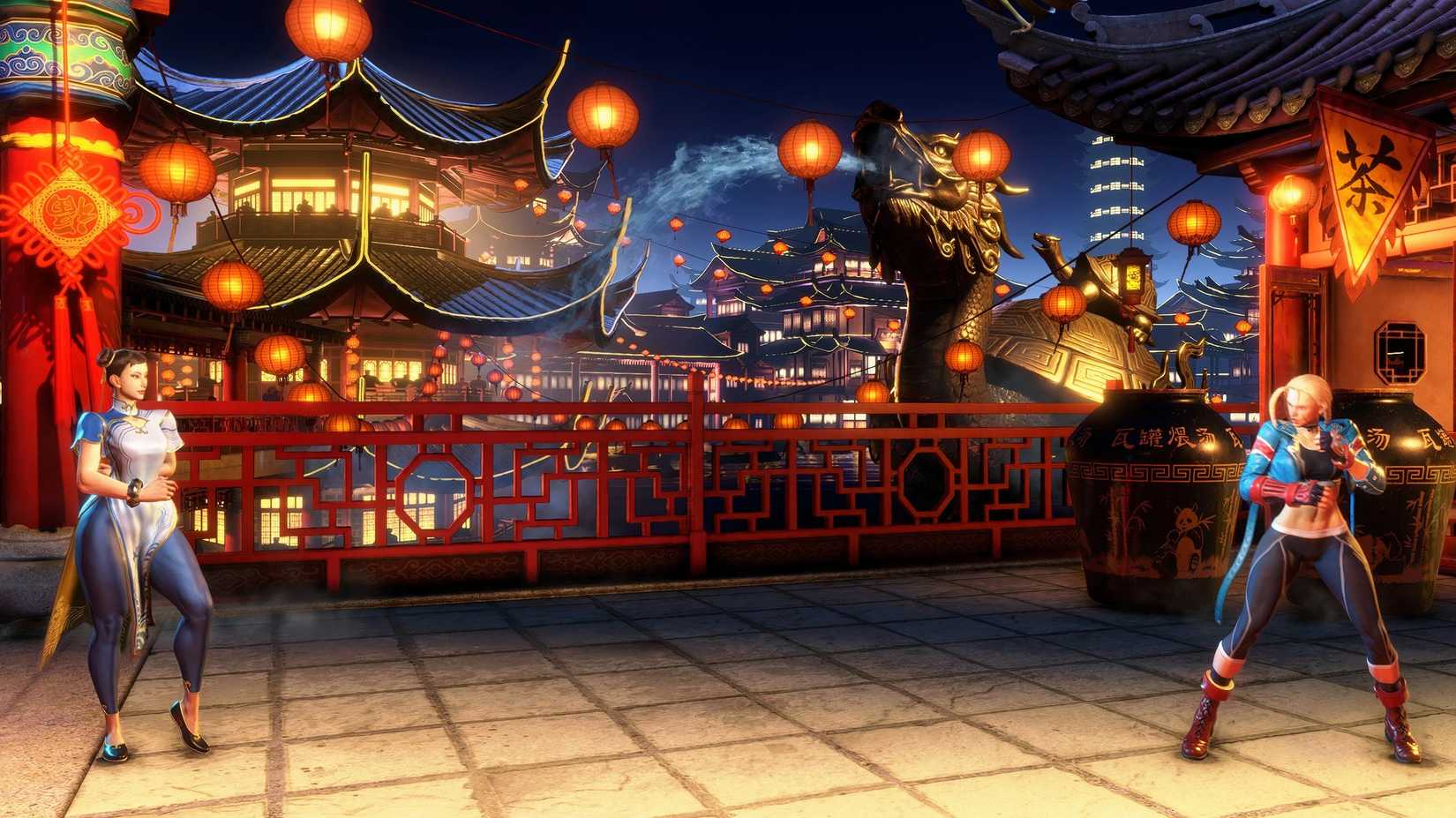 street fighter 6's Tian Hong Yuan stage with no background NPCs