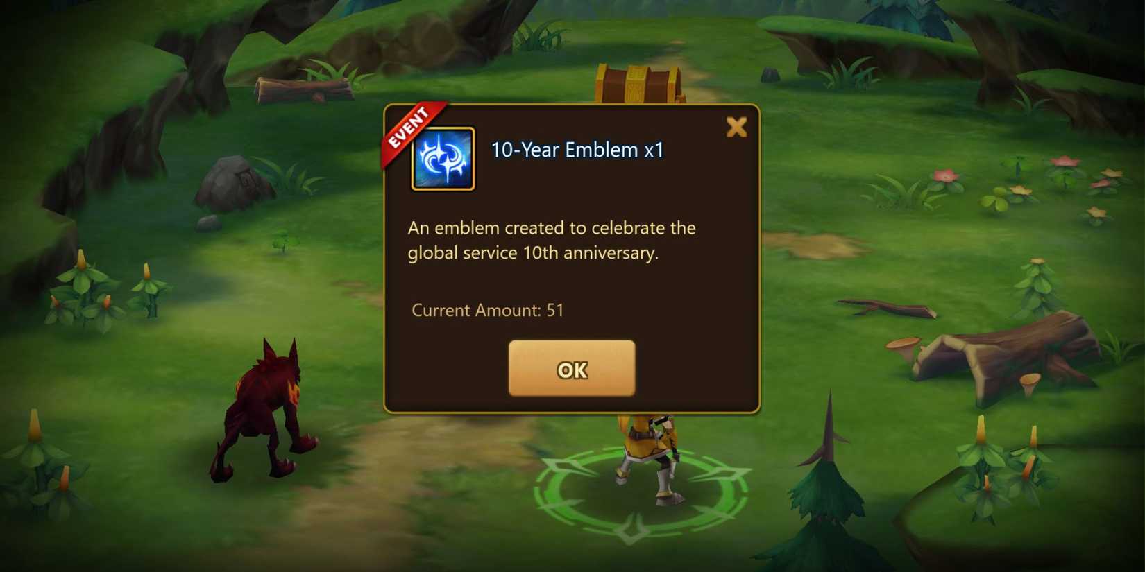 summoners war 10 year anniversary emblem