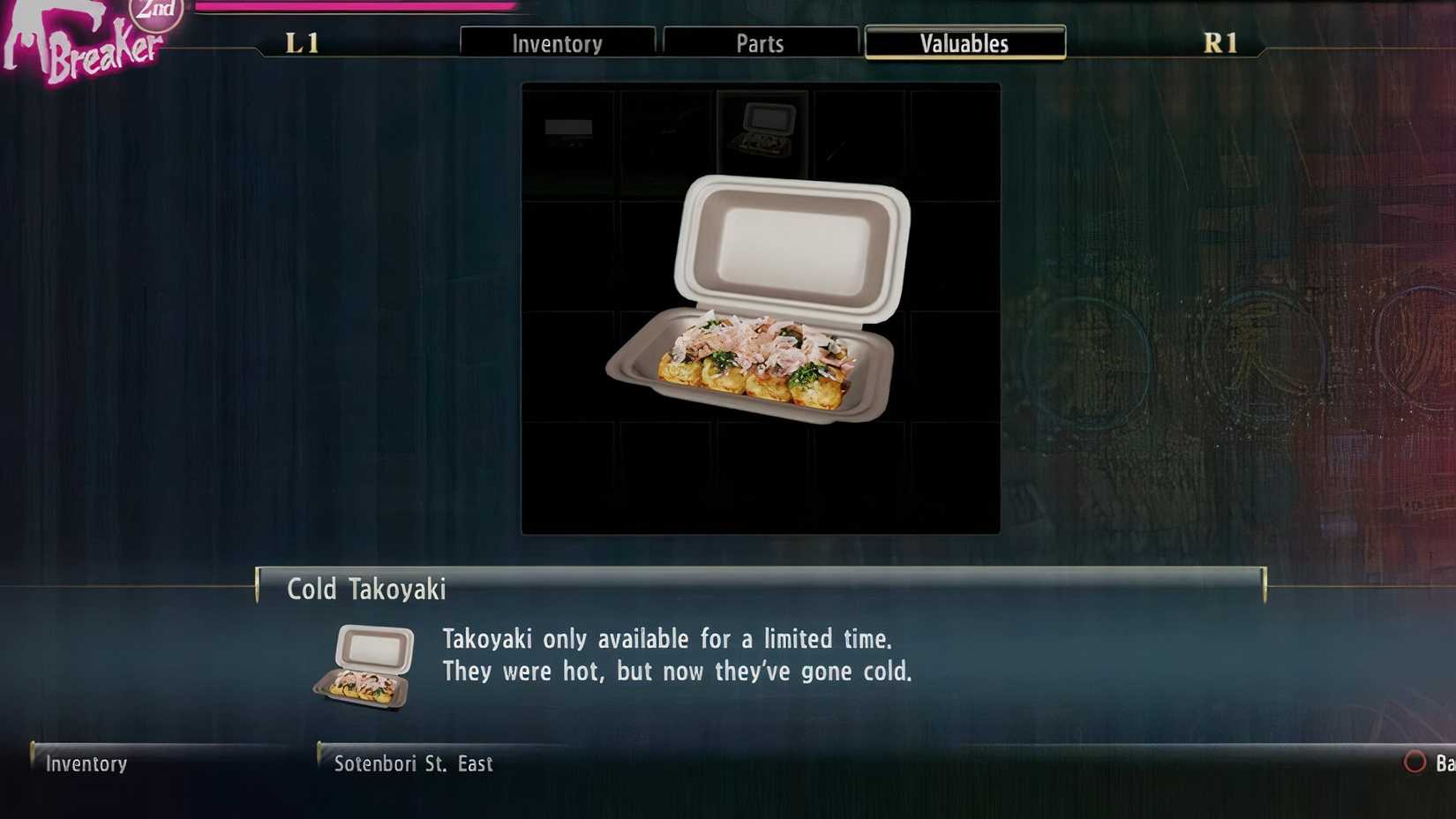 Image of some Cold Takoyaki in Yakuza 0