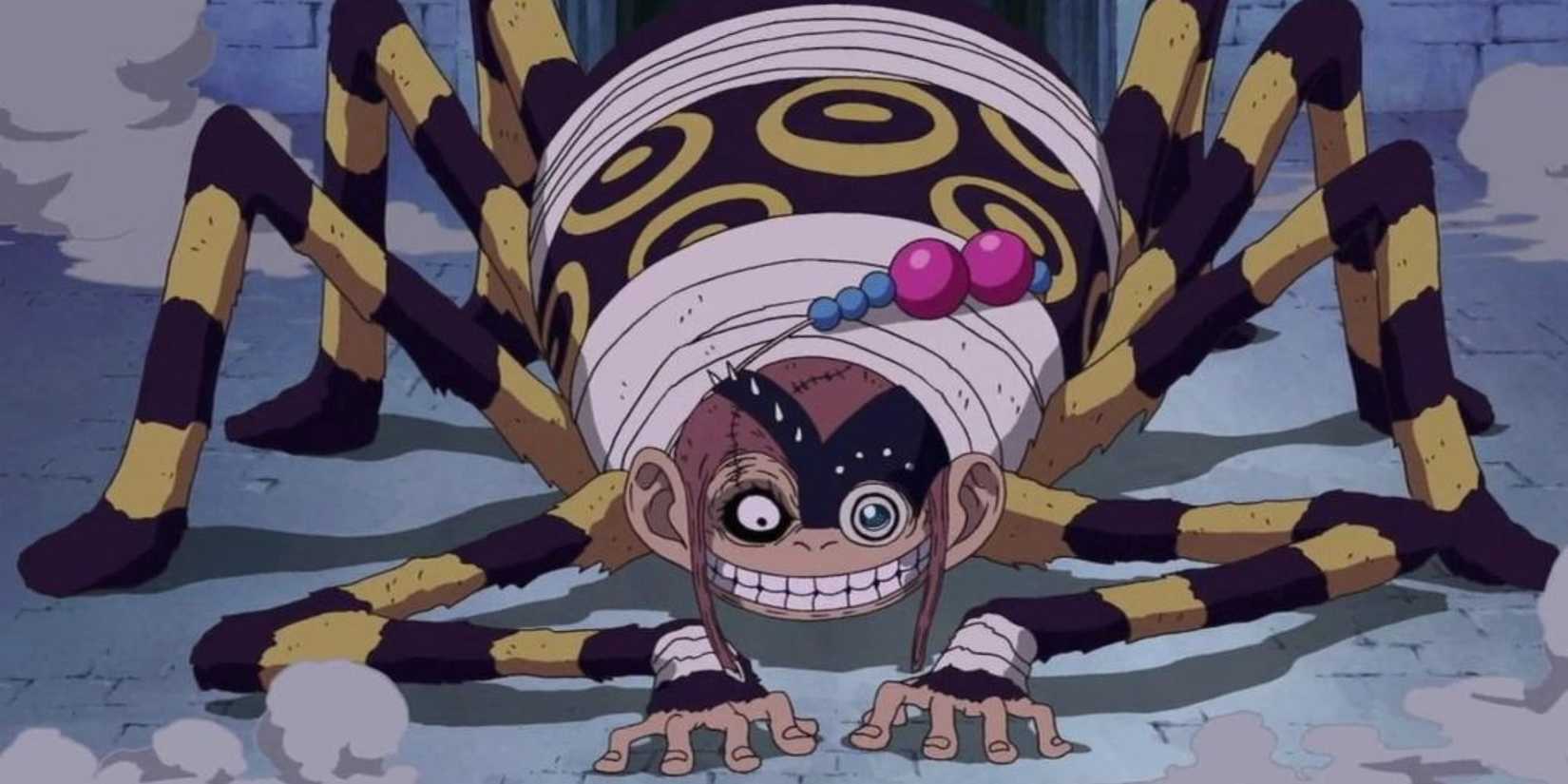 Tararan confronts Robin and Franky in the castle bridge.